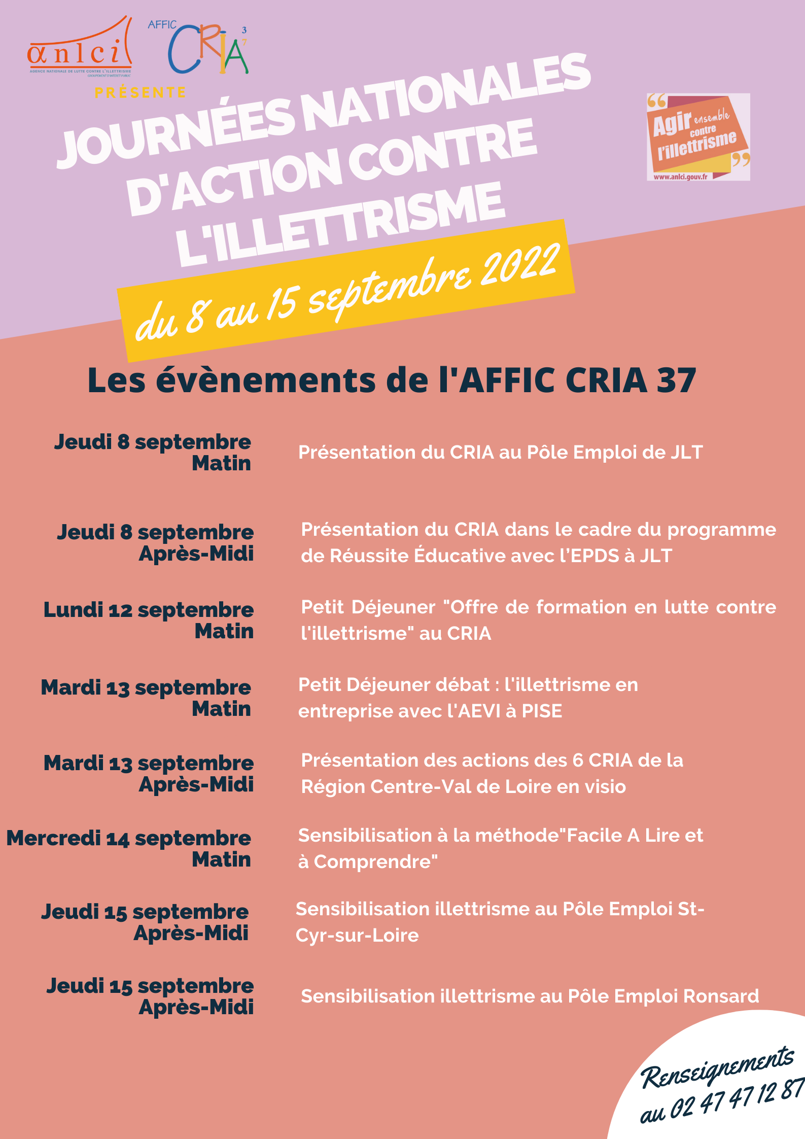 JOURNÉES NATIONALES D'ACTION CONTRE L'ILLETTRISME